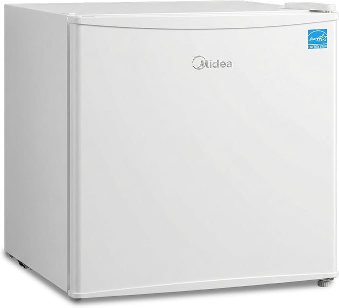Midea 1.7 Cu.ft Mini Fridge, Energy Star Certified, Low Noise for Bedroom | Adjustable Thermostat, Reversible Door,Ideal for Dorm, Office,White by Unknown