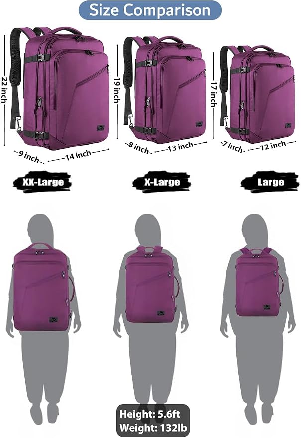 MATEIN Travel Backpack for Women, Expandable Flight Approved Carry on Backpack - Image 4