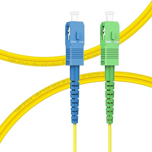 FLYPROFiber- 0.5M/1.6ft OS2 SC/UPC to SC/APC Fiber Internet Cable, Single Mode by FLYPROFiber