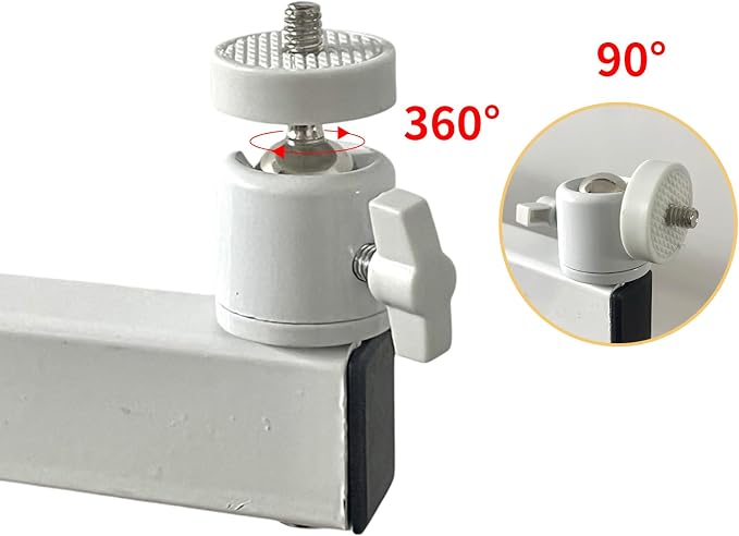 Universal 1/4" Swivel Mini Ball Head Tripod Mount, 360 Degree Rotating Adapter - Image 3