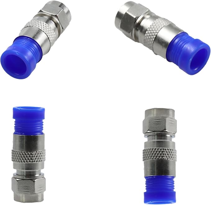 12Pcs RG6 F Type Connector Coaxial Compression Fitting, Cable Modem, Aerial - Image 2