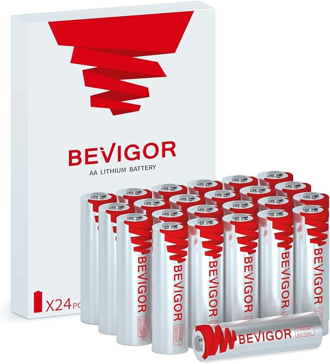 BEVIGOR Lithium Batteries AA, AA Battery 24Pack, 3000mAh Double A Battery by BEVIGOR