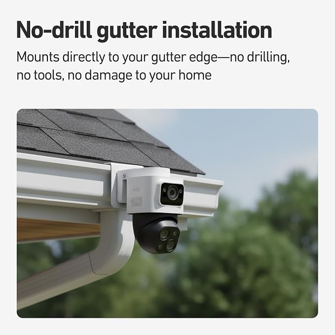 Holicfun Gutter Mount for Eufy PoE Bullet-PTZ Cam S4 and eufyCam S4 | Sturdy - Image 2