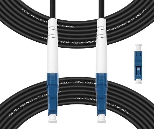 Fibergaga-5M OS2 LC to LC Fiber Optic Cable Outdoor Armored, Single Mode by Fibergaga