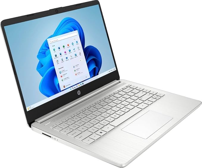 HP 14-dq0760dx 14 Inch HD Laptop Intel Celeron N4120 4GB DDR4 RAM 128GB eMMC Intel UHD Graphics Windows 11 Home in S Mode USB Type-C HDMI Ports, Natural Silver 9R334UA (Renewed) - Image 4