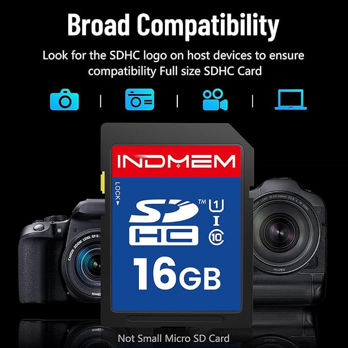 16GB SD Card, 5 Pack SDHC Memory Cards UHS-I U1 Class 10 High-Speed Full HD - Image 6
