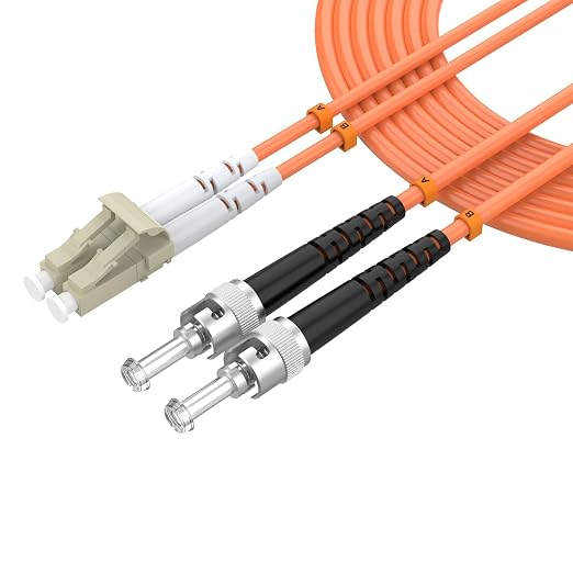 LC/UPC to ST/UPC Fiber Patch Cable, OM1 Multimode Duplex 62.5/125μm Fiber by lidkew
