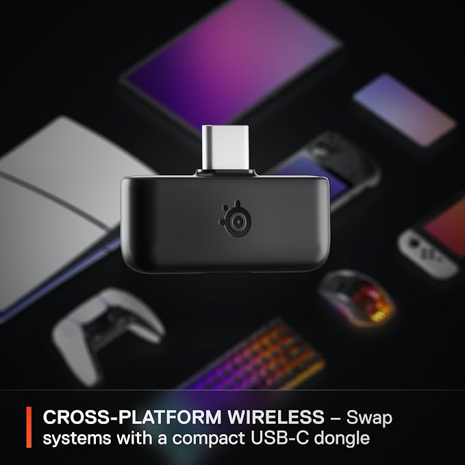SteelSeries Arctis Nova 5P Wireless Multi-System Gaming Headset — Neodymium Magnetic Drivers — 100+ Audio Presets — 60 HR Battery — 2.4GHz or BT — ClearCast Gen2.X Mic — PS5, PS4, PC, Switch, Mobile - Image 7