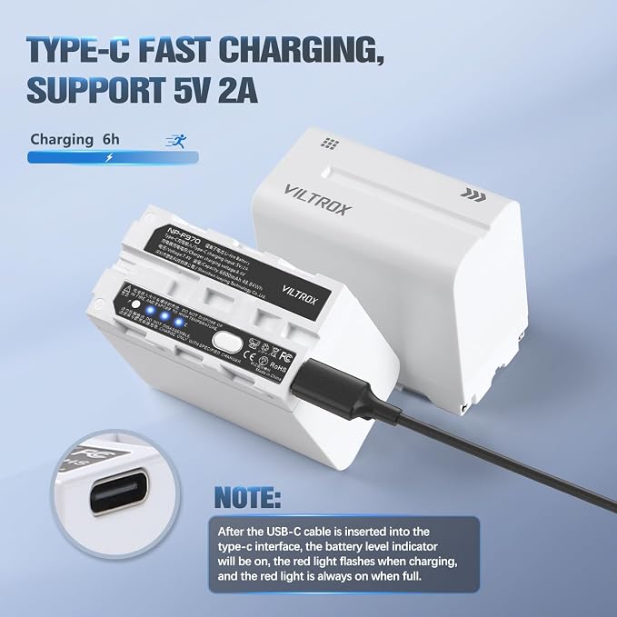 VILTROX NP-F970 Battery 2 Packs, Replacement - Image 4