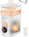 Humidifiers for Bedroom Large Room Home - GloryAir 6L Quiet Top Fill Cool & Warm Mist Humidifier with Smart Humidity Control, Remote Control, 7-Color Light, Humidistat, Oil Diffuser by PeaceCozinessComfortable