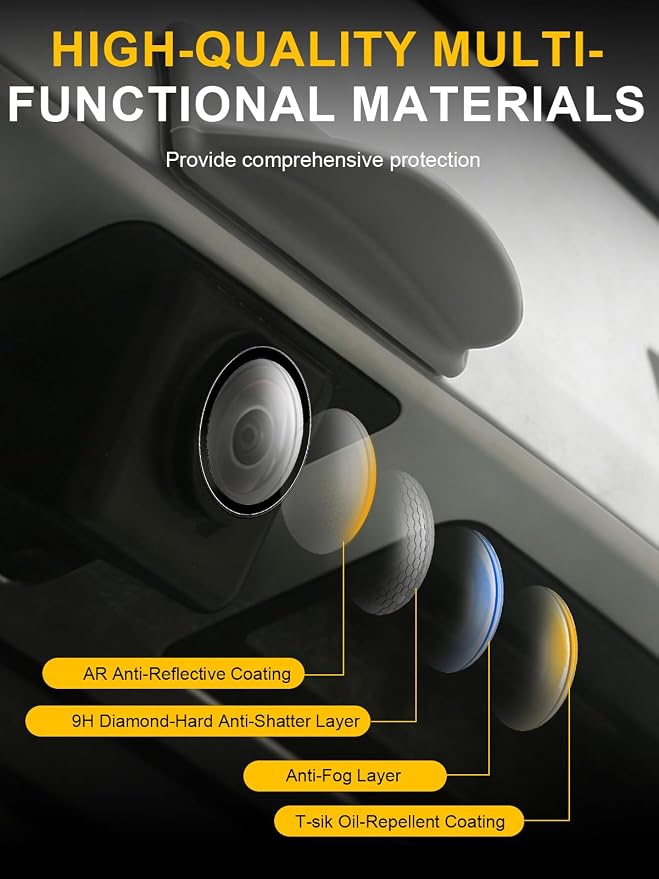 Car Camera Lens Protector 2-Pack + Backup Camera Rain Shield 1-Pack, - Image 5