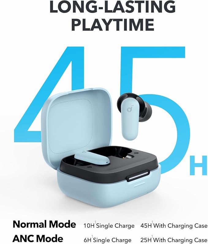 Soundcore P30i by Anker Noise Cancelling Earbuds, Hands-Free Viewing | Strong and Smart Noise Cancelling, Powerful Bass, 45H Playtime, 2-in-1 Case and Phone Stand, IP54, Bluetooth 5.4 - Image 6