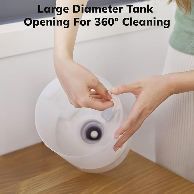 YOGIN Humidifiers for Bedroom Large room,Top fill 2.5L Ultrasonic cool mist Humidifiers for Baby Nursery and Plants,Up to 24 Hours, 24db Quiet,Night Light, Auto Shut Off, Easy Clean Humidifier - Image 3