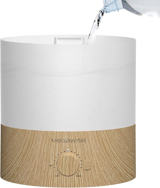 MEGAWISE 2 Pack1.5L Cool Mist Humidifier 2-Pack with 7 Color LED Lights, Adjustable Mist, Quiet Ultrasonic Humidifiers for Bedroom & Home - Image 2
