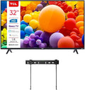 TCL 32-Inch Class 3 Series HD LED Smart Roku TV + Wall Mount Dual-Band Wi-Fi Compatible with Alexa and Google Assistant 32S331 (Renewed) by Amazon+Renewed