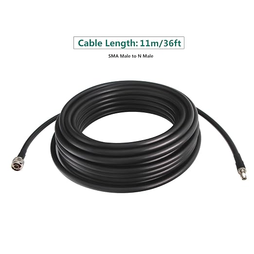 36ft N Male to SMA Male Cable, SMA to N Cable 50 ohm Ultra Low Loss KMR240 - Image 9