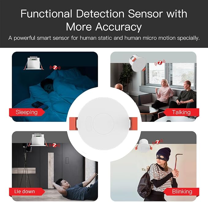 Presence Sensor, WenzhiIoT Smart Motion Sensor Zigbee 24 GHz Radar MmWave - Image 7