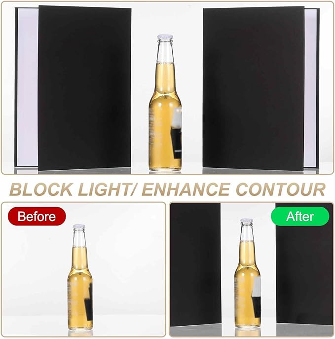 2Pcs 11"x8" Light Reflector 3 in 1 Photography Reflector Cardboards, Foldable & - Image 4