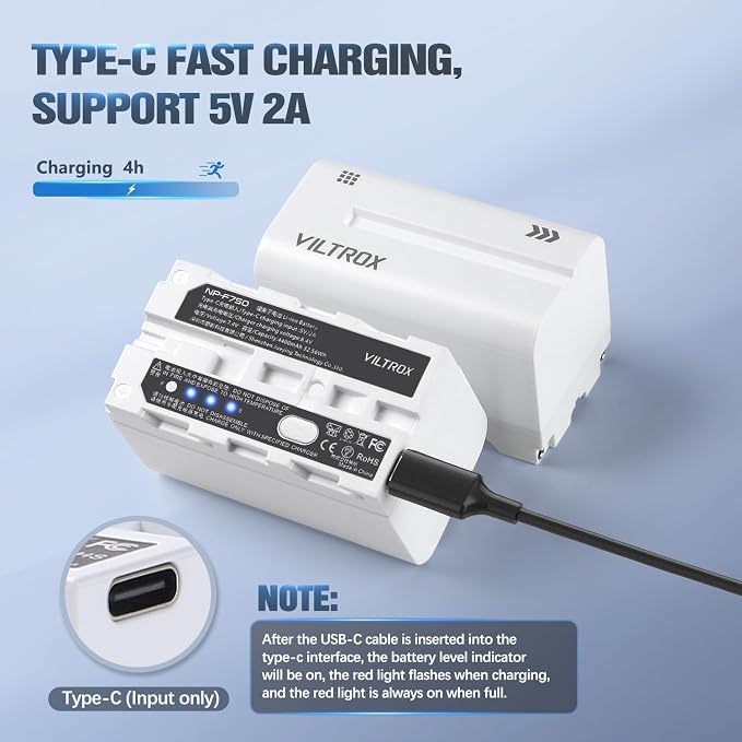 VILTROX NP-F750 Battery 2 Packs, Replacement - Image 4