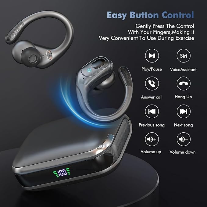 sajawass Wireless Earbuds, Sports Bluetooth Headphones - Image 3