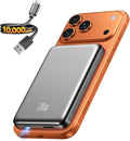 Portable Charger for Magsafe Power Bank - 10000mAh Magnetic Phone Charger, USB-C 22W PD Fast Charging, Slim Wireless Battery Pack for iPhone 17/16/15/14/13 Series,for Travel Cruise Essentials-Smoke by WELCOME