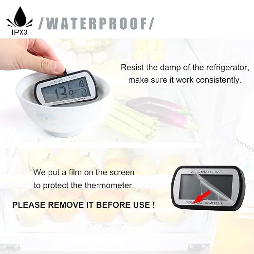 AEVETE Refrigerator Thermometer Digital Fridge Freezer Thermometer - Image 6