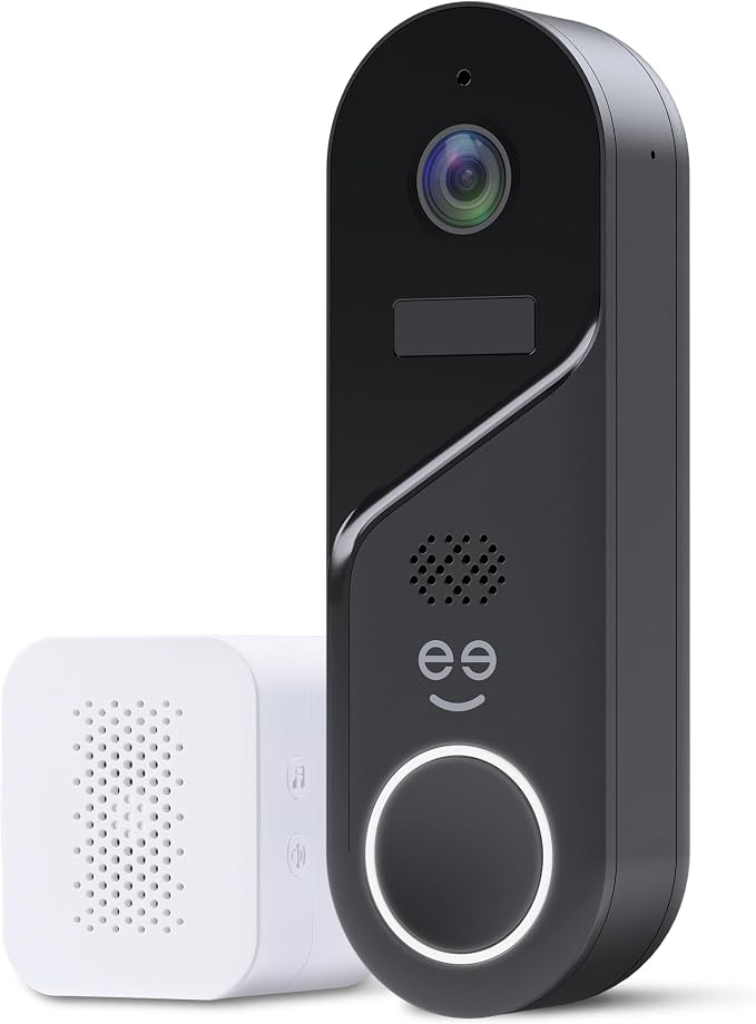 Geeni Halo 3MP Smart Video Doorbell Camera – Battery Powered or Hardwired by Geeni