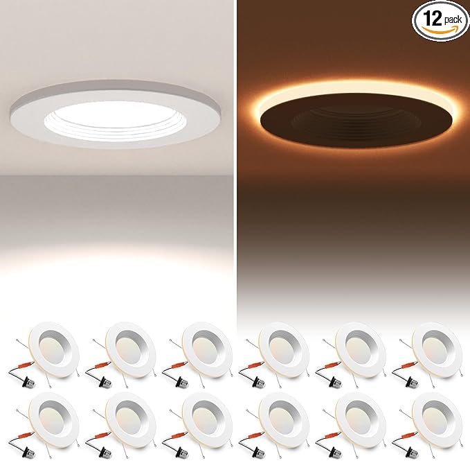 12 Pack 5/6 Inch LED Can Lights by POWERASIA