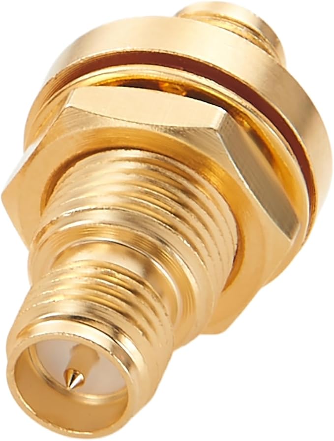 RP-SMA Female to SMA Female Bulkhead Panel Mount Adapter 50 Ohm Low Loss RF by Unknown