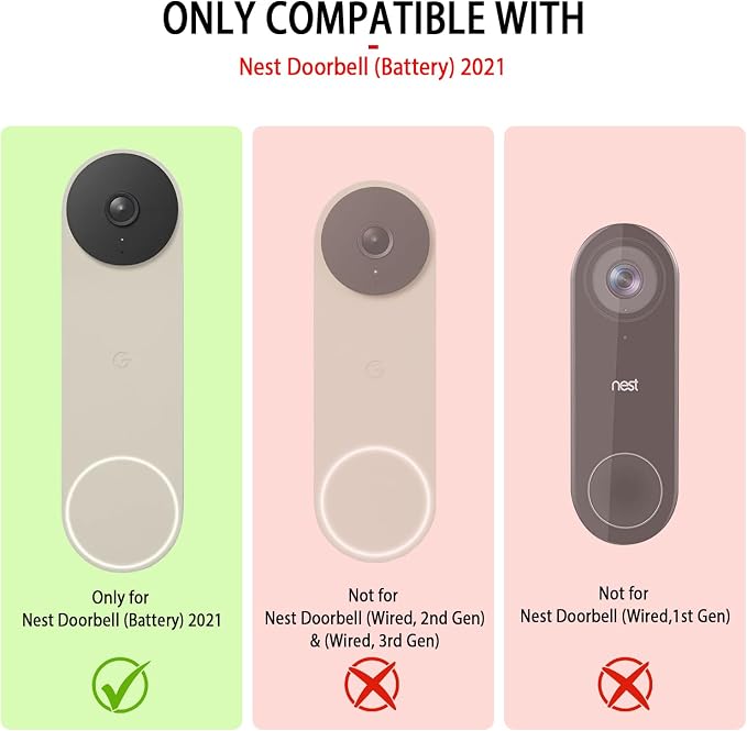 Silicone Case for Google Nest Hello Doorbell 2021 Cover - Image 2