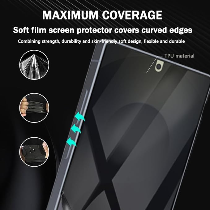 1 Pack for Samsung Galaxy S25 Ultra Privacy Screen Protector - Image 5