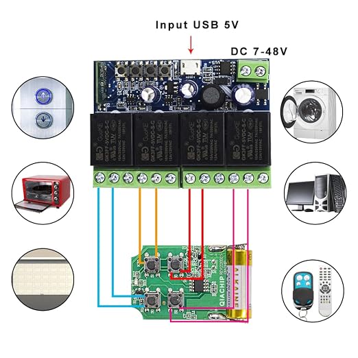 Ewelink WiFi Wireless Smart Relay Module USB 5v 4 Channel Inching Self-Lock - Image 8