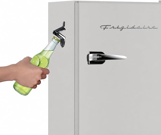 Frigidaire Retro Compact Fridge with Chiller, 3.2 cu ft Countertop Fridge with Built-In Bottle Opener, Compact Refrigerator for Office, Bedroom, Dorm Room or Cabin - 16.5"D x 19"W x 31"H (Moonbeam) - Image 9