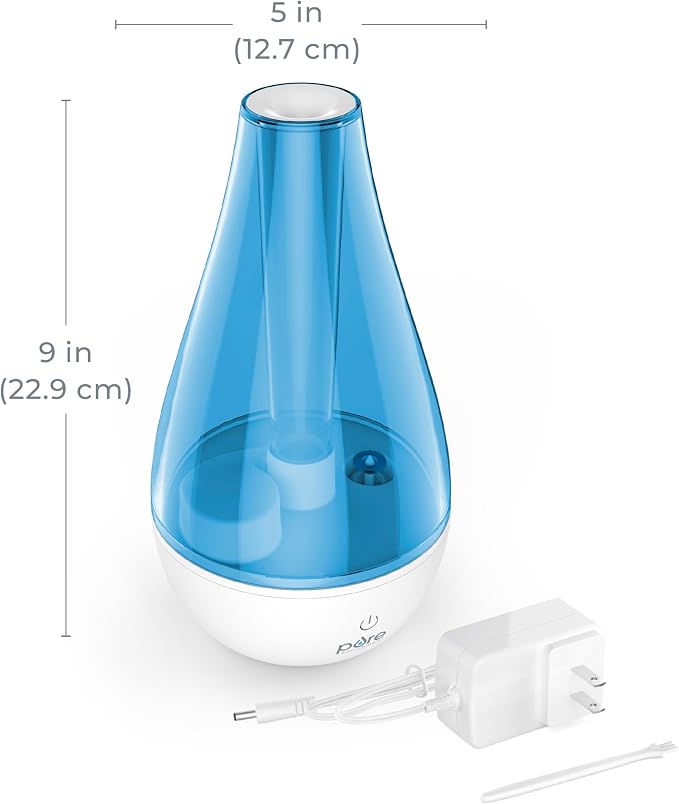 Pure Enrichment MistAire Studio Ultrasonic Cool Mist Humidifier - Small & Compact, Overnight Operation, 2 Mist Settings, Optional Night Light, & Auto Shut-Off - For Offices, Plants & Small Spaces - Image 6