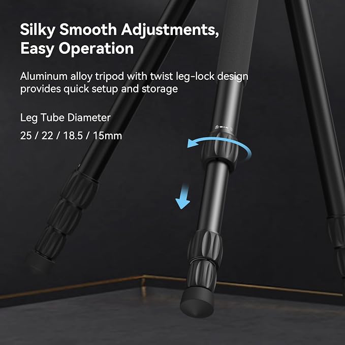 SmallRig CT195 Video Tripod Kit, Max Load 15kg / 33Ibs - Image 5