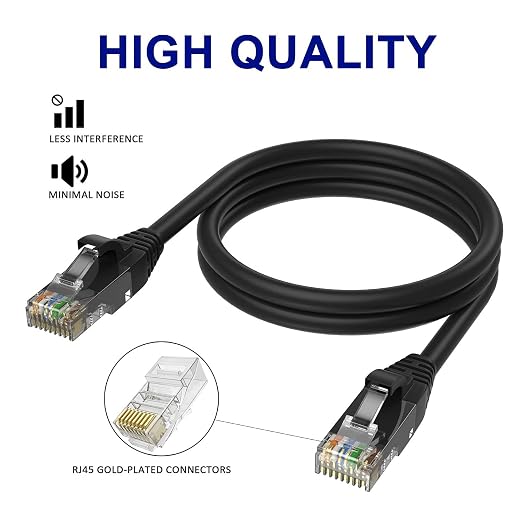Adoreen Cat 6 Ethernet Cable 4 Ft-3 Pack, High Speed Short Patch Cables Network - Image 2