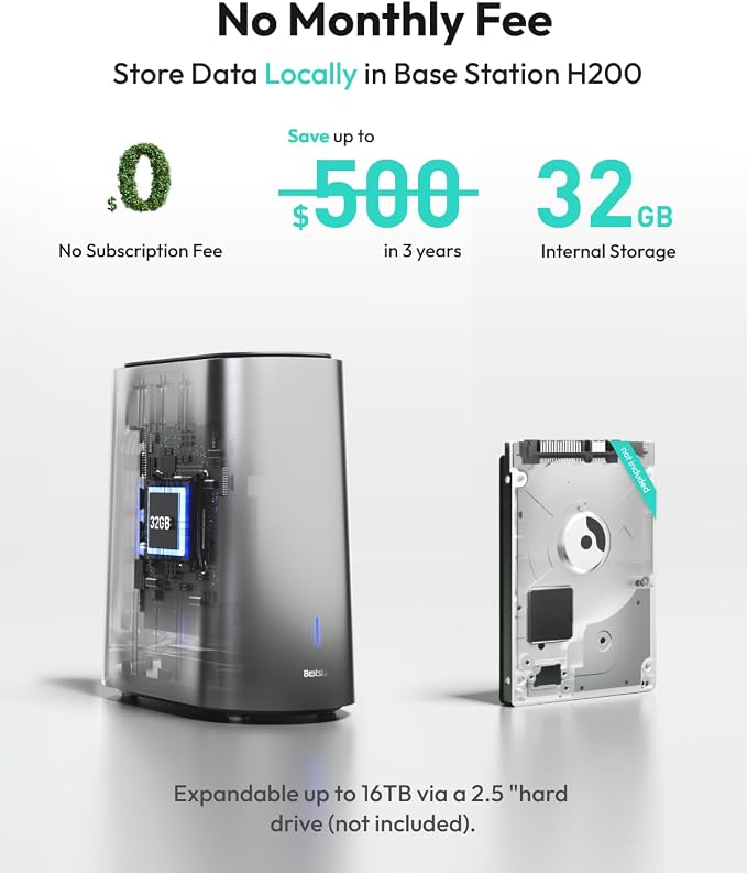 BOTSLAB Security Cameras Wireless Outdoor, 2 Cam-Kit, 4K Color Night Vision - Image 4