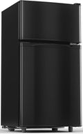 3.55 Cu.Ft Mini Fridge Freezer for Dorm/Office, 2-Door, Quiet | 3.55 cu ft mini fridge with separate freezer, quiet 38dB for sleep, 7-level thermostat, adj shelves, for dorm/office/kitchen. by Manastin
