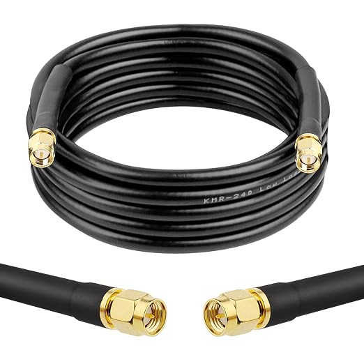 MOOKEERF KMR240 SMA Male to SMA Male Coaxial Cable 50 ohm Coax Ultra Low Loss by MOOKEERF