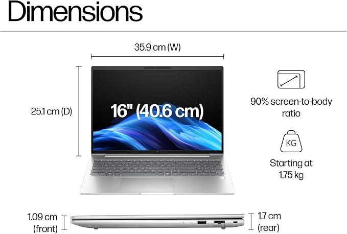 HP EliteBook 6 G1i Laptop Computer, Ultra 7 255U, 16GB DDR5, 512GB SSD | Idea for Business Daily Work, Lifetime Office 365, Backlit Keyboard, Thunderbolt 4, Windows 11 Pro, Pale Silver - Image 5