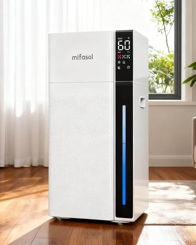 Mifasol Humidifier Large Room, 5.3Gal/20L Large Room Humidifiers for Home, Up to 1500 sq ft Whole House Humidifier, Cool Mist Humidifiers for Bedroom Plants Office Commercial Areas, White by PureComfortPerfectHumidity