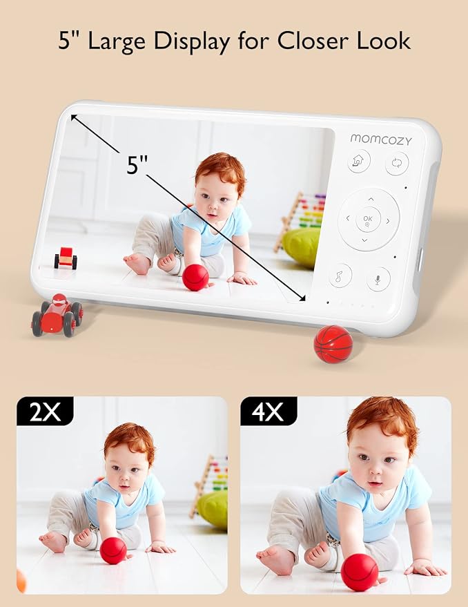 Momcozy Baby Monitor BM01 Add-on Camera Unit, 1080P HD Resolution, - Image 6