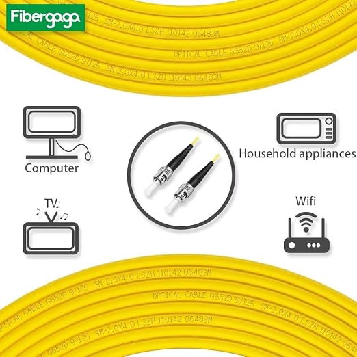 Fibergaga-30M OS2 ST to ST Fiber Patch Cable Single Mode, Length Option: - Image 3