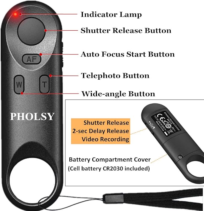 PHOLSY Wireless Remote Control Camera Remote Shutter Compatible - Image 4
