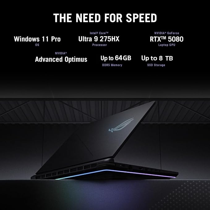 ASUS ROG Strix G18 (2025) Gaming Laptop, NVIDIA RTX 5080 16GB GDDR7, Intel Ultra 9 275HX(Up to 5.4GHz), 18" 240Hz 2.5K Premium Rog Nebula Display, WiFi 7, 32 GB DDR5 RAM, 2 TB SSD, Windows 11 Pro - Image 2