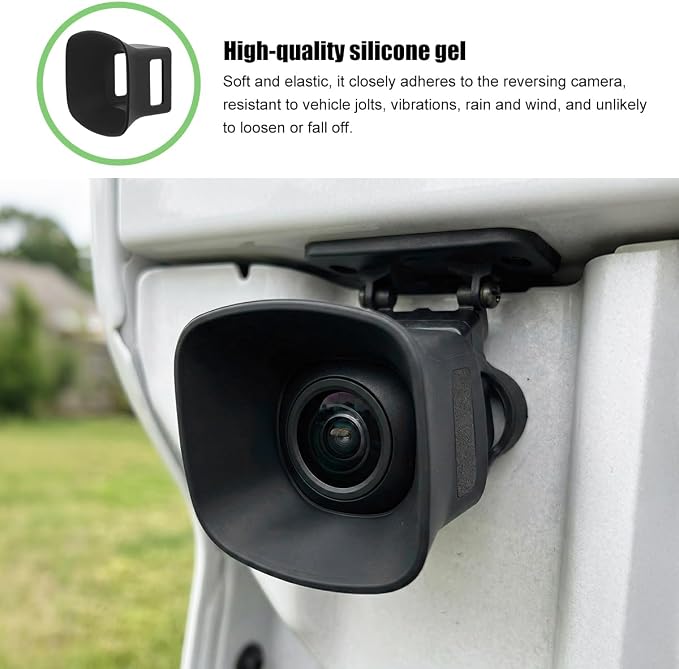 Car Rear View Backup Camera Cover, Silicone Adhesive Vehicle Reversing Cameras - Image 5