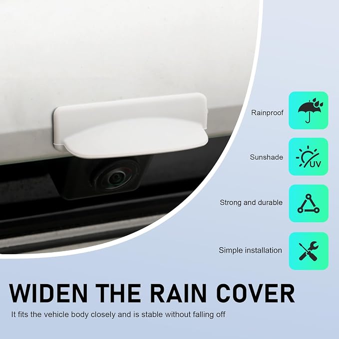 Car Backup Camera Rain Shield, Silicone Rear View Camera Anti-Rain Cover - Image 4