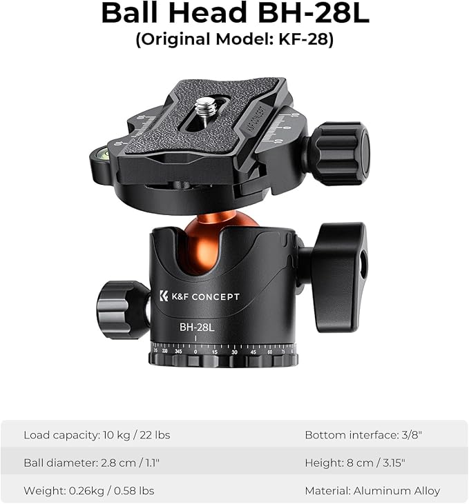 K&F CONCEPT 94 Inch Camera Tripods 4 Section Ultra High Aluminum Professional - Image 5