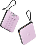 VRURC Portable Charger with Built-in Cable, 10000mAh 22.5W Fast Charging USB C Battery Pack, Cell Phone Power Bank for iPhone 17 16 15 Series Android Tablet (Purple) by Home
