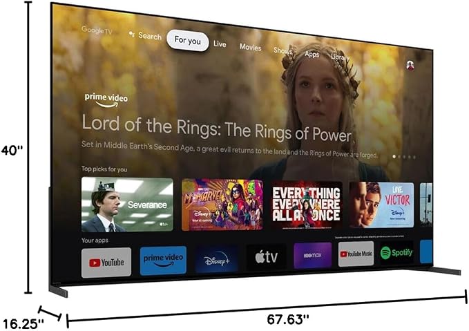 Sony QD-OLED 77 inch BRAVIA XR A95L 4K HD Smart Google TV Gaming Features for PS5 | Official USA Partner | + Deco Gear 4K HDMI Cable x2 & CPS Exclusive 26 Month Protection (BEACH-CPS-265000) - Image 2